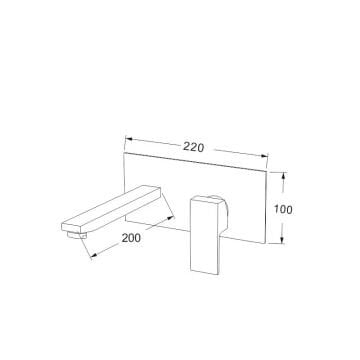 Fause Duvardan Ankastre Lavabo Bataryası Siyah KDA103-B