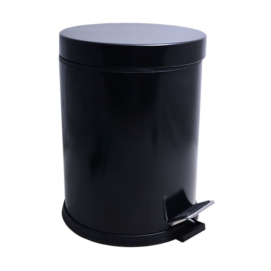 Pedallı Siyah Çöp Kovası 5 lt