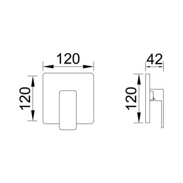 Fause Ankastre Duş Bataryası Tetra KAB102-1