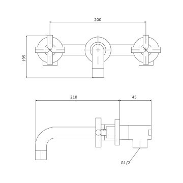 Fause Duvardan Ankastre Lavabo Bataryası Antik Eskitme KDA102-A