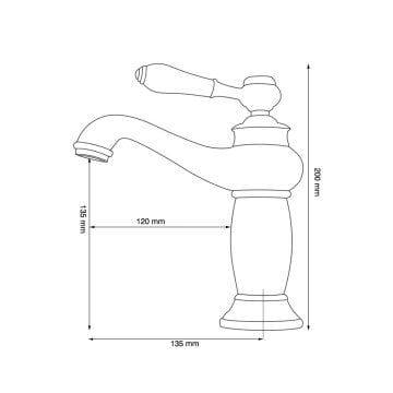Fause Rustik Lavabo Bataryası Vintage KLB100