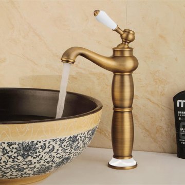 Fause Yüksek Çanak Rustik Lavabo Bataryası Vintage Antik KSL100-A