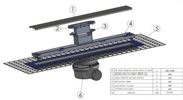 Sukar Duş Kanalı Yalıtım Uyumlu Slot Line 2 90 cm