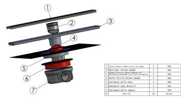 Sukar Duş Kanalı Gold Altın Line 6