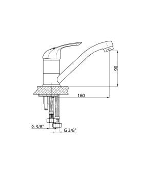 GPD Döner Lavabo Bataryası Adrio MDL120