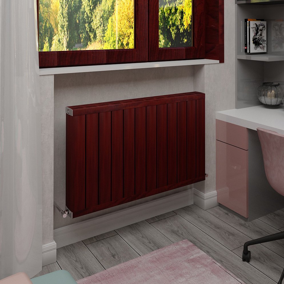 Termorad Alüminyum Panel Radyatör Extens Plus Maun Ahşap Ölçü Seçenekli 100 cm - 104 cm