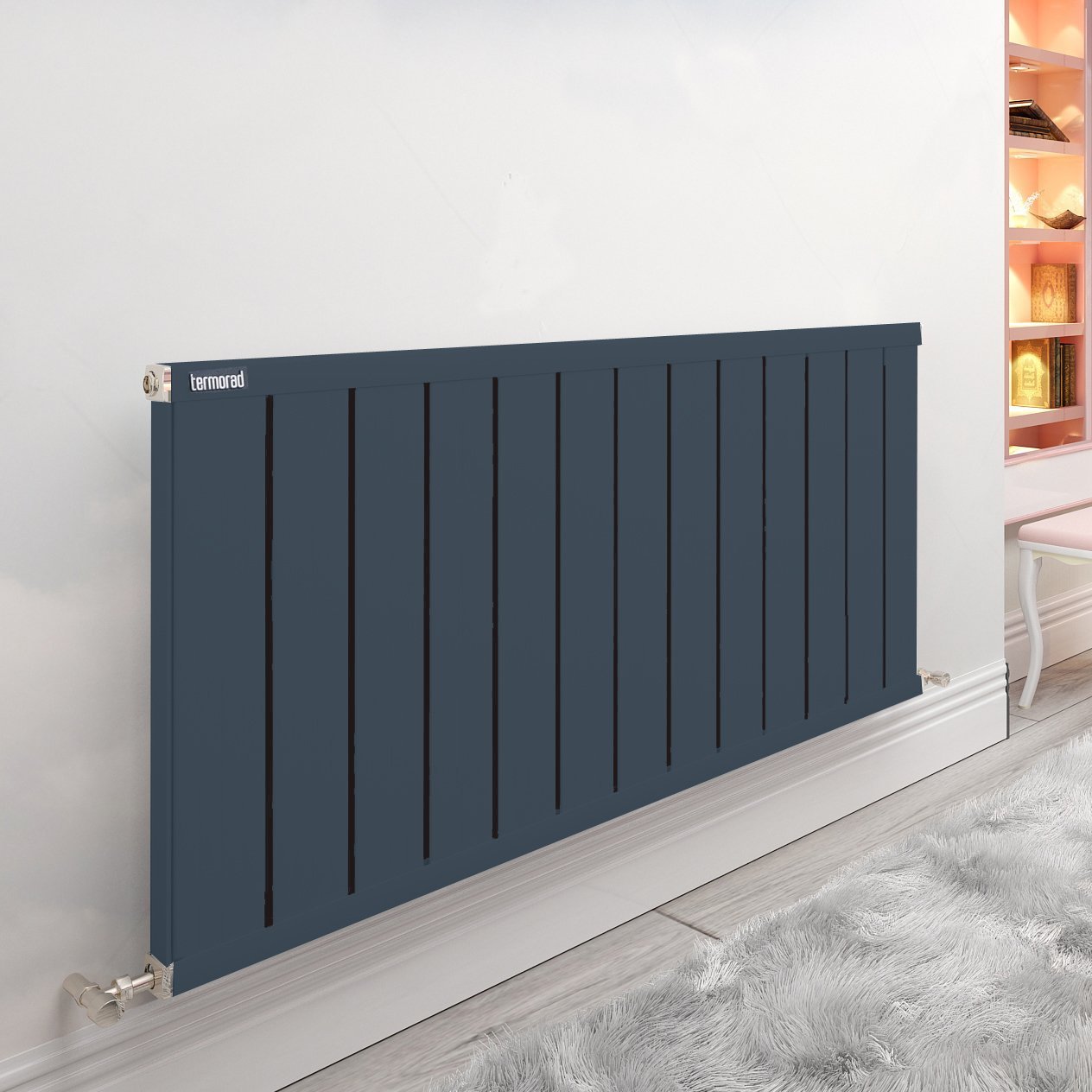 Termorad Alüminyum Panel Radyatör Petek Antrasit Gri 200 cm - 96 cm