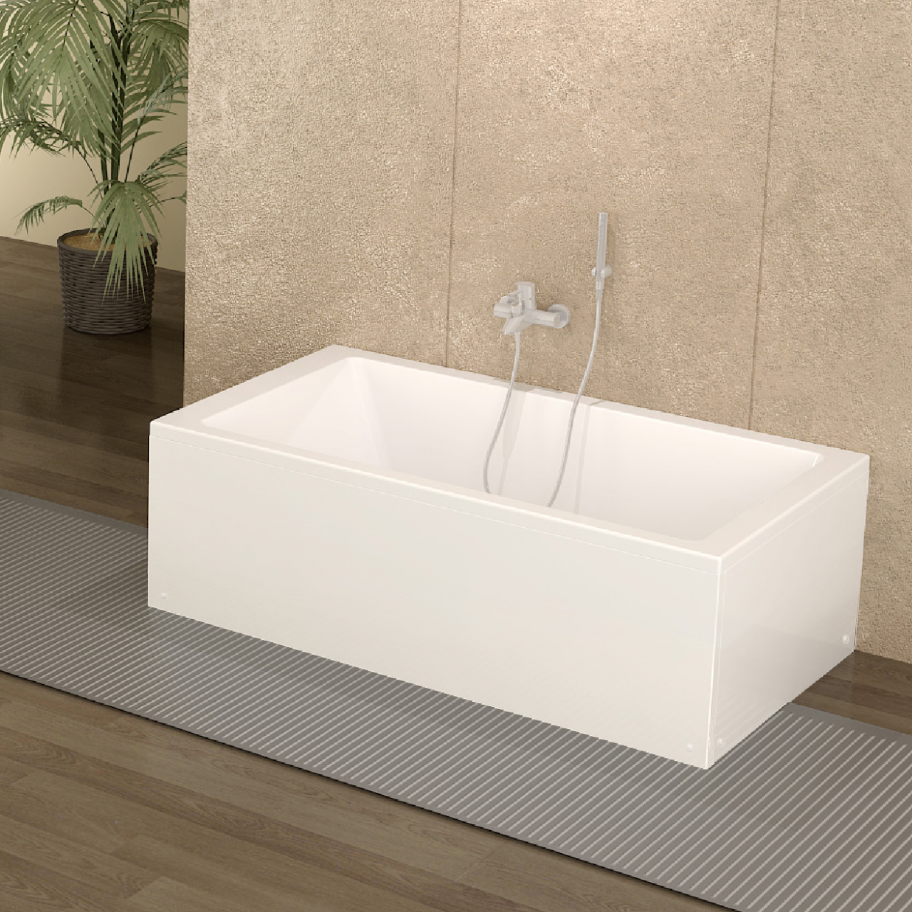 S'tina Dikdörtgen Küvet / Jakuzi Letto 80x140 cm - Jakuzi Yok