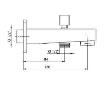 GPD Ankastre Batarya Gaga Çıkış Ucu Yönlendiricili 1/2'' GGR12-2