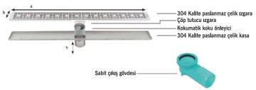 Sukar Duş Kanalı Yalıtım Uyumlu Slot Line 6 20 cm