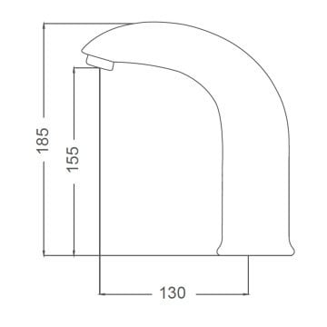 GMS Fotoselli Lavabo Bataryası Çift Su Girişli Pilli-Elektrikli FT013