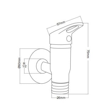 Aquamix Aç Kapa Mix Bas Musluk 1/2-3/4