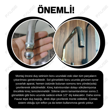 Fause Tepe Duş Başlığı Kare Slim 304 Metal 25x25 cm KTD102