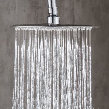 Fause Tepe Duş Başlığı Kare Slim 304 Metal 25x25 cm KTD102