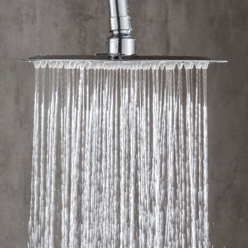 Fause Tepe Duş Başlığı Kare Slim 304 Metal 25x25 cm KTD102
