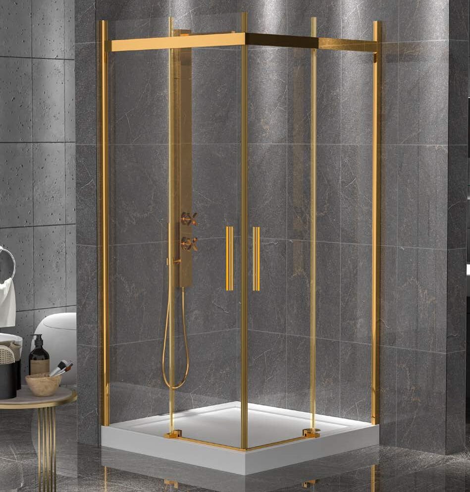 S'tina Kare Gold Altın Duşakabin Rain MS13