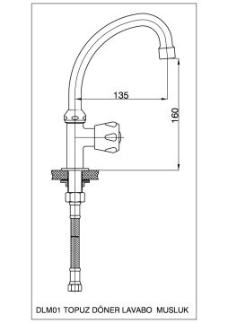 GPD Döner Lavabo Musluk DLM01