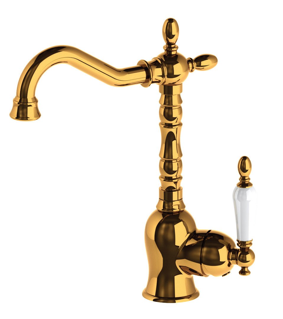GPD Tek Gövde Lavabo Bataryası Retro Altın MTL180-A
