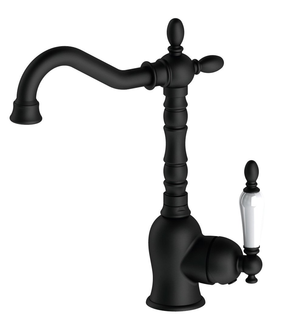 GPD Tek Gövde Lavabo Bataryası Retro Siyah MTL180-S