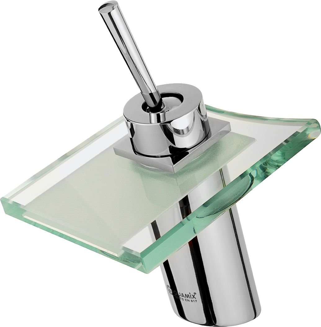 Aquamix Kare Cam Lavabo Bataryası