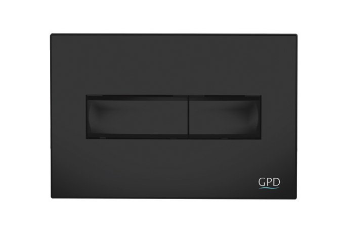 GPD Gömme Rezervuar Butonu Kare Siyah BTN08