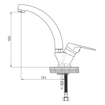 GPD Arbeka Tek Gövde Lavabo Bataryası Orbis TL30