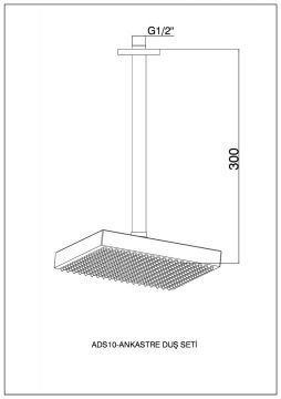 GPD Ankastre Duş Başlığı (Tavandan) ADS10