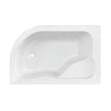 S'tina Oval Oturmalı Asimetrik Mini Küvet Asse 90x120 cm - Jakuzi Yok