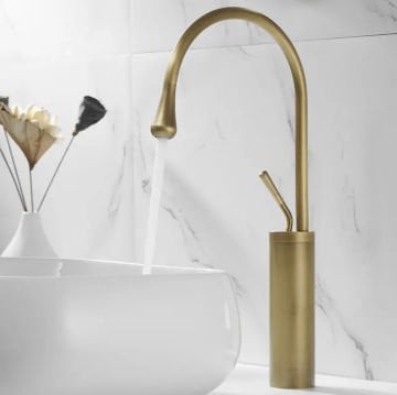 Fause Yüksek Çanak Lavabo Bataryası Pelicano Antik Eskitme KSL105-A