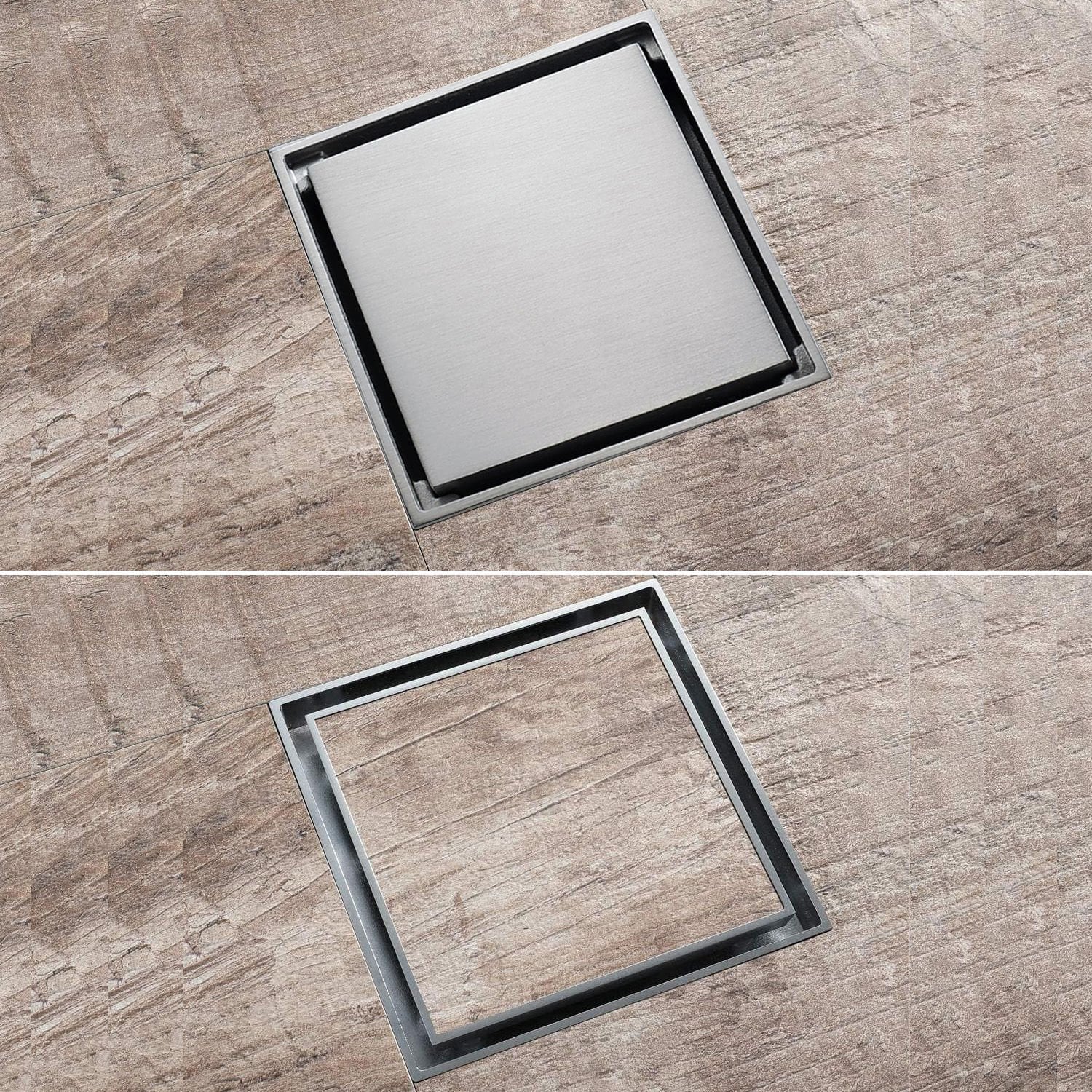 Fause Komple Çelik Seramik Uyumlu Ankastre Yer Süzgeci 10x10 cm KSZ101