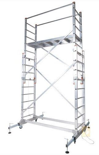 Saraylı Alüminyum Teleskopik Mega İskele Merdiven 2X2 m (4 Metre) 7507