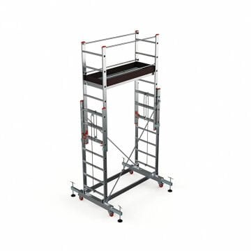 Saraylı Özel Alaşımlı Alüminyum İskele Merdiven 2X2 m (4 Metre) 7507-D
