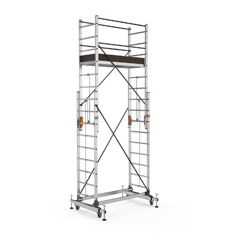 Saraylı Özel Alaşımlı Alüminyum İskele Merdiven 2X2 m (4 Metre) 7507-D
