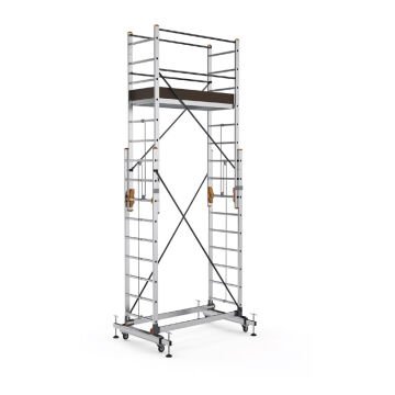 Saraylı Özel Alaşımlı Alüminyum İskele Merdiven 2X2 m (4 Metre) 7507-D