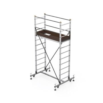 Saraylı Özel Alaşımlı Alüminyum İskele Merdiven Tekli 1X2,5 m (2,5 Metre) 7509-T