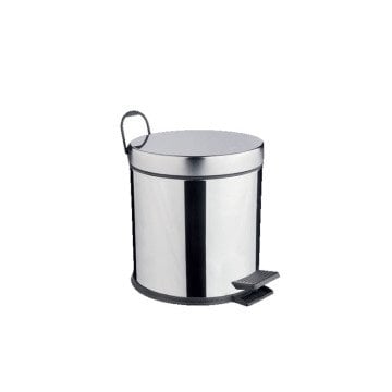 Pedallı Paslanmaz Çelik Çöp Kovası 5 lt