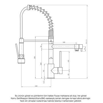 Fause Endüstriyel Eviye Bataryası Çift Çıkışlı KEE102