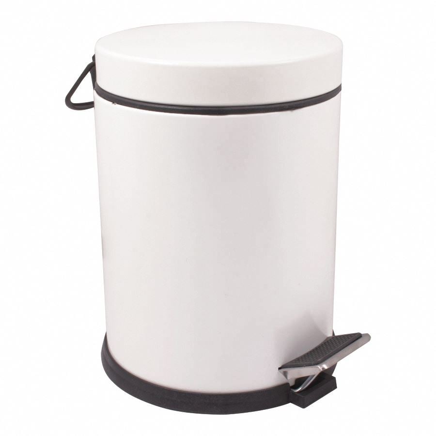 Pedallı Beyaz Çöp Kovası 5 lt