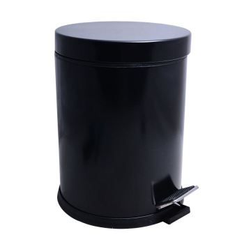 Pedallı Siyah Çöp Kovası 5 lt