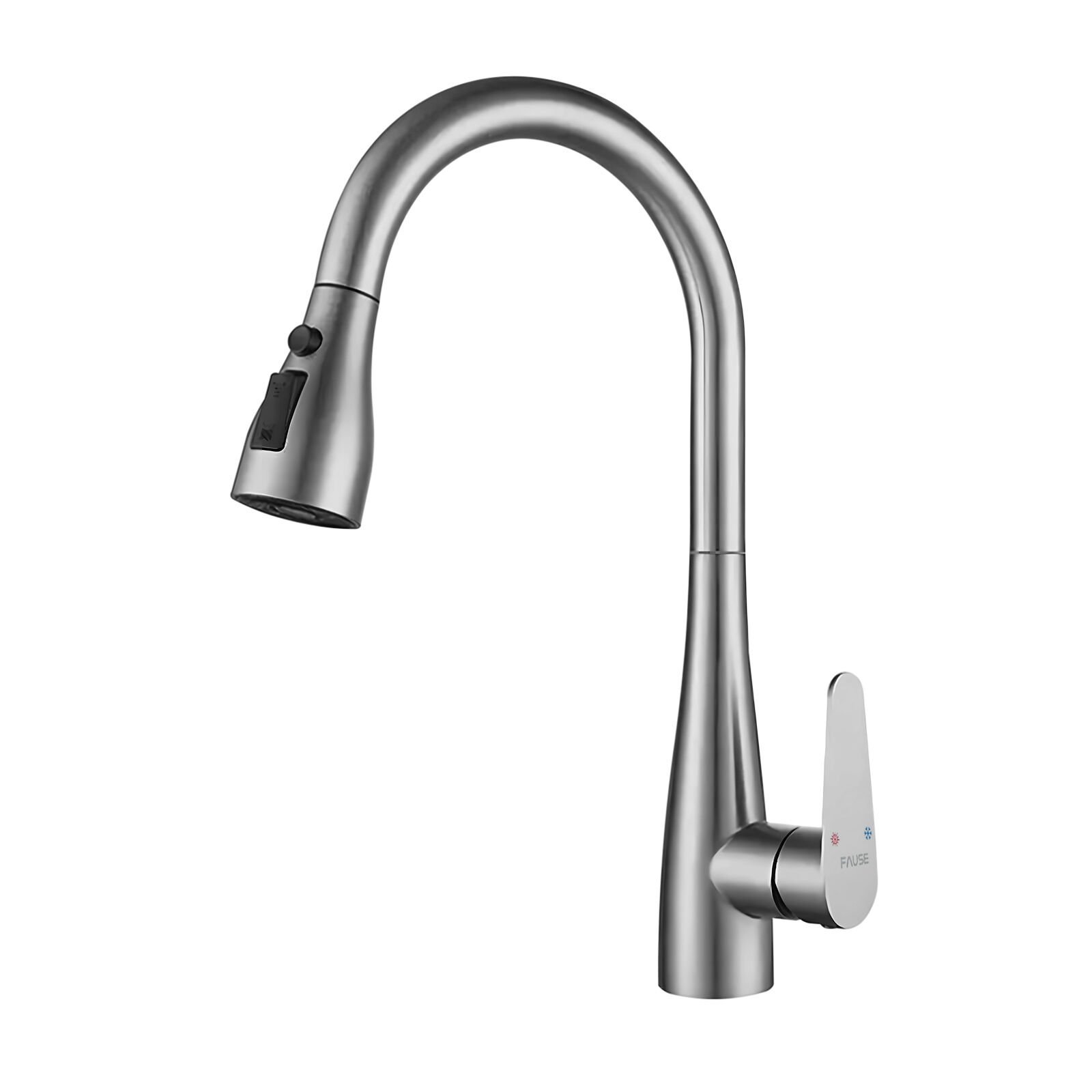 Fause Spiralli Eviye Bataryası Pull Down 3 Fonksiyonlu Fırçalanmış Nikel KTE125-BR