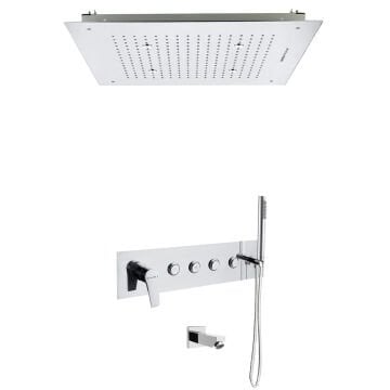 Fause Ankastre Kombine Duş Seti Tavandan Yağmurlama ve Sis Fonksiyonlu FAU112