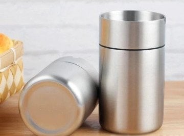 Dekoratif Paslanmaz Çelik Küllük Ev Ofis Oto h:10 cm