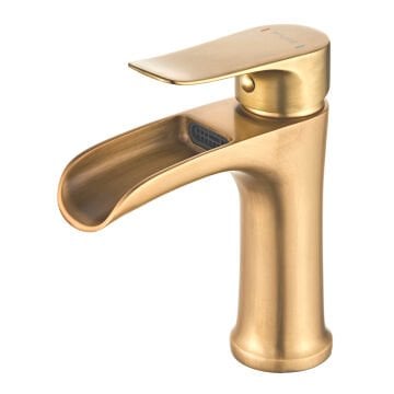 Fause Lavabo Bataryası Şelale Fırçalanmış Altın KLB112-BG