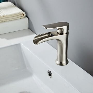 Fause Lavabo Bataryası Şelale Fırçalanmış Nikel KLB112-BR