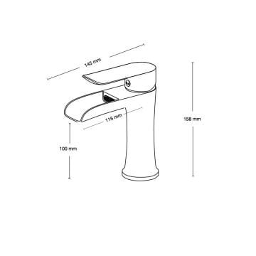 Fause Lavabo Bataryası Şelale Fırçalanmış Nikel KLB112-BR