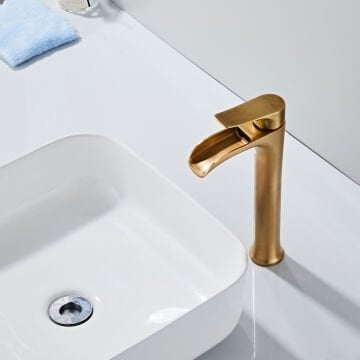 Fause Yüksek Çanak Lavabo Bataryası Şelale Antik Eskitme KSL112-A