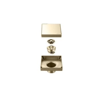 Fause Komple Çelik Seramik Uyumlu Ankastre Yer Süzgeci 10x10 cm Mat Altın KSZ101-BG