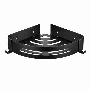 Fause Banyo Köşe Rafı 304 Paslanmaz Çelik 23x23 cm Siyah KBK100-B