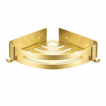 Fause Banyo Köşe Rafı 304 Paslanmaz Çelik 23x23 cm Mat Altın KBK100-BG