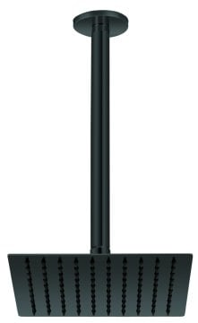 GPD Ankastre Duş Başlığı Kare Slim Metal 20x20 cm Siyah ADS17-S